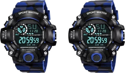 KIMY GE-WA-COMBO_ BLU_BL & BLU_BL Digital Watch  - For Men