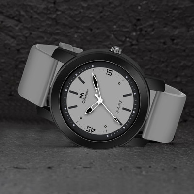IIK Collection IIK-981M1 Watch for Men Round Numerical Dial With Adjustable Flexible Silicon Strap Analog Watch  - For Men