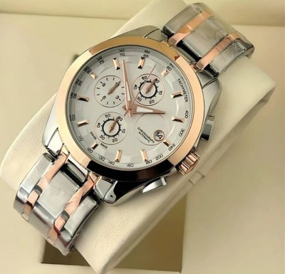 Hezoc TST White Adjustable Free Size Lock Date Function Working Analog Watch  - For Men