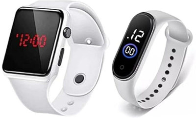 dmash Fashion New Kids Digital Date and Time Black Touch Band LED Watch Digital Watch  - For Boys