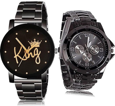 Scepter Black & King Chain Analog Watch  - For Men