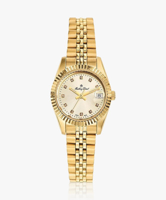 Mathey-Tissot D710PDI Swiss Made Quartz Gold Dial Analog Watch  - For Women