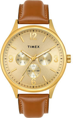 TIMEX TWEG18439 Champagne Round Dial Quartz Analog Watch  - For Men