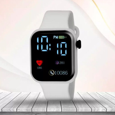 THMT Lifestyle Dial Color Black & White Strap Silicon Smart LED Digital Watch  - For Boys & Girls