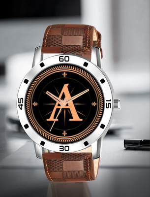 PRATHSY ALPHA-A-AVO-SIL-BRW-CHL-2 Alpha Heritage Collection A Brown Strap Watch for Man & Boys Analog Watch  - For Men