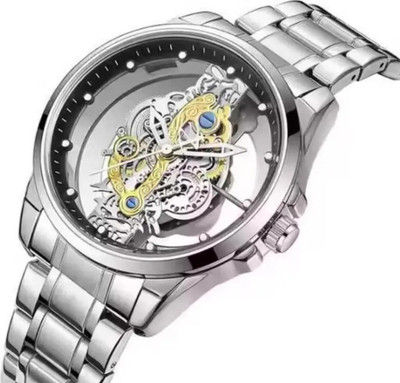 Glowme skeleton RD GLOWME Royal Skeleton silver Analog Watch  - For Men