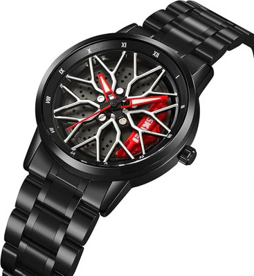 Ritaza New Car Wheel Watch with Rolling Creative Fashion Analog Watch, New Car Wheel Watch with Rolling Analog Watch  - For Boys & Girls
