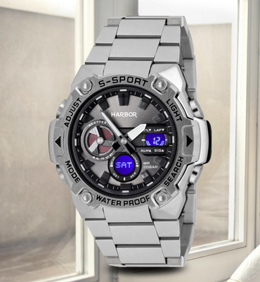 Harbor 9125 Steel A Modern Men’s Watch with Premium Stainless Steel Appeal Analog-Digital Watch  - For Men