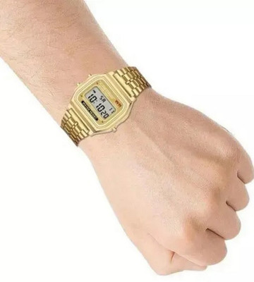 SHIVTRADRE Digital Golden Square Dial Unisex Wrist Watch for Men Women Pack of 1 Digital Watch  - For Men & Women