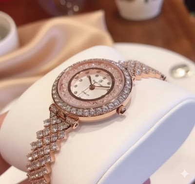 Fanish fashion Eternity Love AURA STUDDED 2025 Analog Watch  - For Women