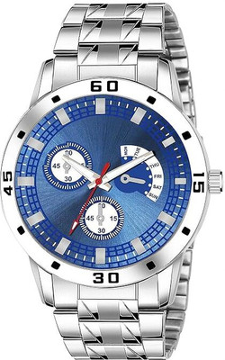CRESTLONE Chronograph Pattern Unique Dial Design Fancy Stainless Steel Belt Chronograph Pattern Unique Dial Design Fancy Stainless Steel Belt Analog Watch  - For Men