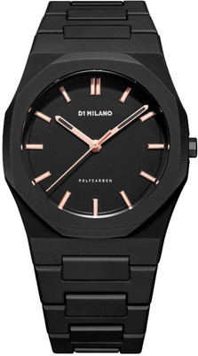 D1 MILANO PCBJ12 Polycarbon Black Dial Quartz Analog Watch  - For Men