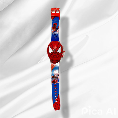 BONKU Spider-Man Musical LED Wristwatch for Kids. Spider-Man Hero Time Series Digital Watch  - For Boys & Girls