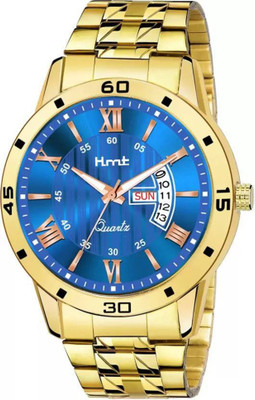HLMT ANALOG WATCH Original Gold Plated Day and Date Functioning Analog Watch - For Men Analog Watch  - For Men & Women