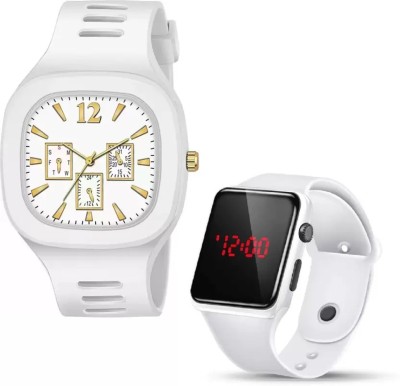 Hench New Arrival Slim White Attractive Analog Stylish Boys Watch Style Royal Looking Digital Watch  - For Boys & Girls