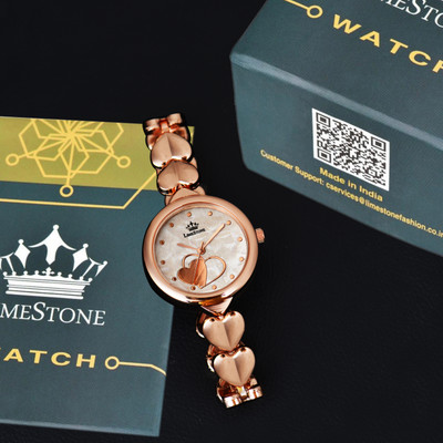 LIMESTONE Modern Muse Modern Muse Rose Gold Collection | Long Life Plating | Quartz Analog Watch  - For Women