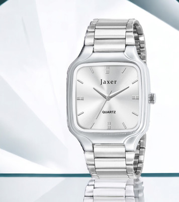 Jaxer Silver Dial Metal Chain Analog Watch  - For Men