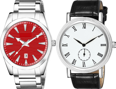 TVILLA Red Dial Date Function TV-LR151 Analog Watch  - For Men