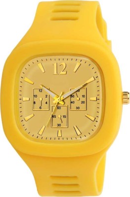 HALA Men Watch Gold Dial Wrist Sport Ultra Watch with Silicone Strap Analog Watch  - For Boys & Girls