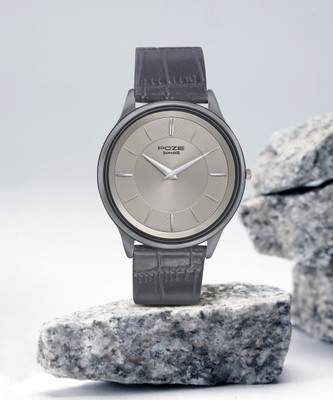 SONATA Poze Grey Dail Grey Strap Analog Watch  - For Men