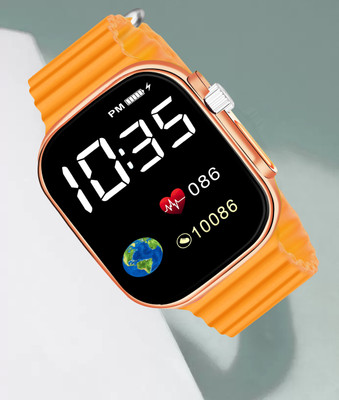 FADISO Ultra Watch Latest Trending Orange Square Led Digital Watch For Kids Digital Watch  - For Boys & Girls