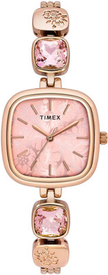 TIMEX TWEL21002 TIMEX Fria Pink Square Dial Analog Watch  - For Women