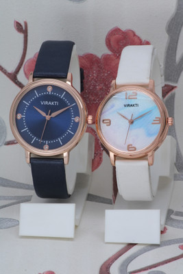 ROSEVILLA Fashionable Ethnic Solid Designer Shiny Round Case Dial Genuine Leather Belt Fashionable Ethnic Solid Designer Shiny Round Case Dial Genuine Leather Belt Analog Watch  - For Girls