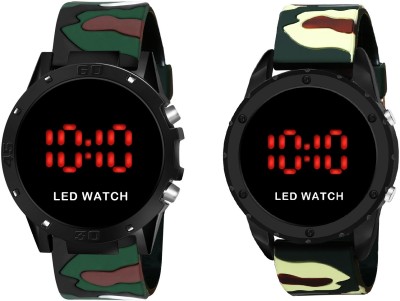 COSMIC Combo Men's and Boys Digital Sports military Date Display Led Digital Watch  - For Men