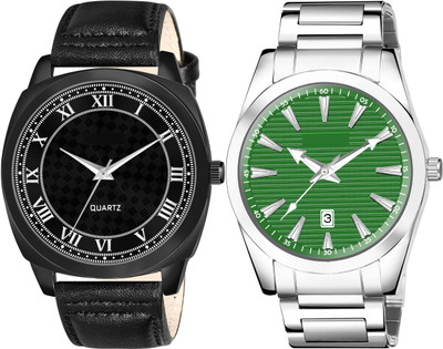 TVILLA Black Cubic Designer Printed Dial MZ-LR88 Analog Watch  - For Men
