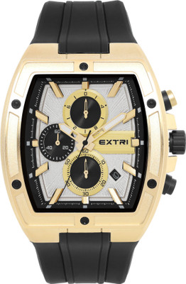 EXTRI New Collection Men Tonneau White & Gold Chronograph Analog Watch  - For Men