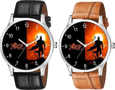 just like combo-2 Rama Pack Of 2 God Ram Dial Leathers Strap Designers Watch Analog Watch  - For Men