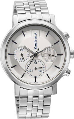 Fastrack Fastrack Tick Tok 2.0 Fastrack Tick Tock Multifunction White Dial Silver MetalStrap Analog Watch  - For Men