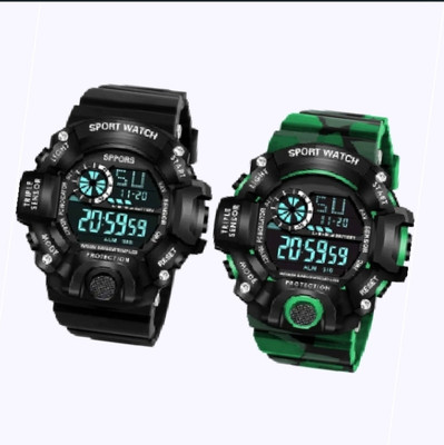 Timefit Combo Pack Of 2 Waterproof Digital Watch Fully Waterproof Pack Of 2 Top Quality Digital Watch  - For Boys