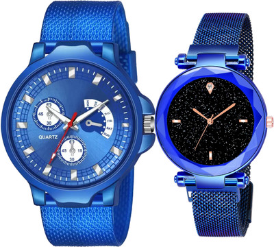 Alkhwatches Couple Choice Day & Date Analog Watch Analog Watch  - For Men & Women