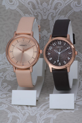ZANZEER Most Selling Combo Watches Round Case Colorful Leather Belt Most Selling Combo Watches Round Case Colorful Leather Belt Analog Watch  - For Girls