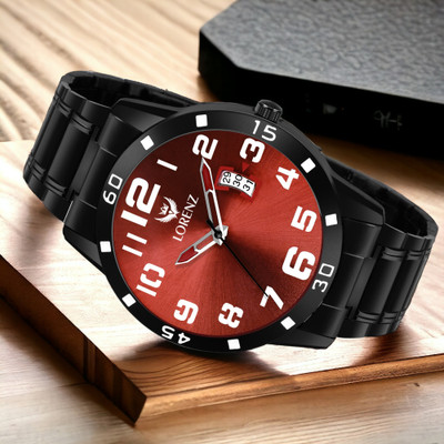 LORENZ MK-3060K Lorenz Casual Black Chain Maroon Dial Analog Watch  - For Men