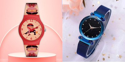 MAHAVIRA COLLECTION Blue_dimaond_magnet_MT-720 Kids Blue_dimaond_magnet_MT-720 Kids Analog Watch  - For Men & Women