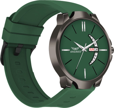 ANALOGUE Gun Metal Series | Smart Watch Strap | 3D Glass | Smart Clip | Day & Date Gun Metal Series | Smart Watch Strap | 3D Glass | Smart Clip | Day & Date Analog Watch  - For Men