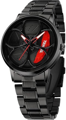 JollyBilly Car wheel watch | Spinning watch | Roatating watch | Gyro watch | Red watch Analog Watch  - For Men