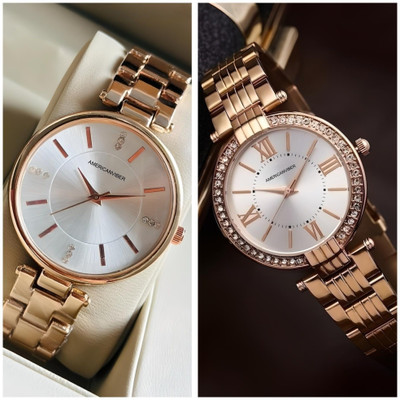 Americanviber DRW001009 Premium Color Smooth Finish COMBO Pack 2 Analog Watch  - For Women