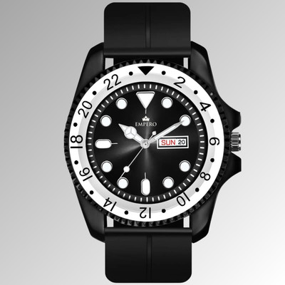 EMPERO EAB205 Magnetic Silicone Straps Day & Date Display Analog Watch  - For Men