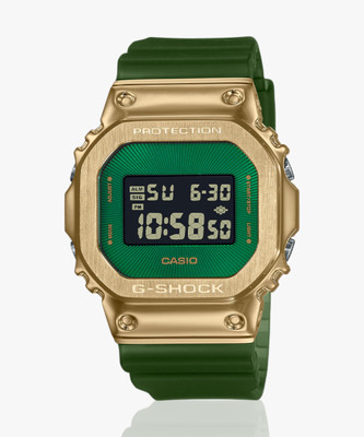 CASIO GM-5600CL-3DR G-SHOCK Gold Ip Dial Green Resin Strap Digital Watch  - For Men