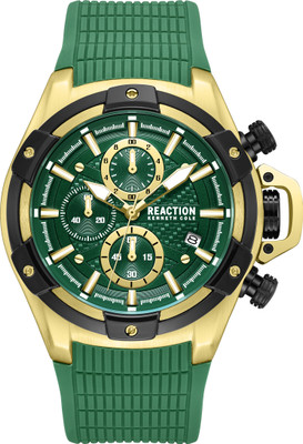 Kenneth Cole Reaction New Collection Chrono 3 Eyes Date Green Round Dial Analog Watch  - For Men
