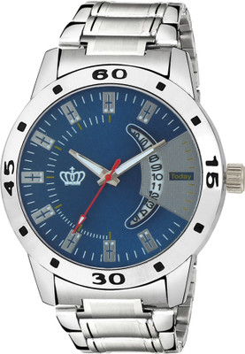 smael Exclusive Day Date Series Quartz Movement Stylish Blue Dial Wrist Watch for Boys Analog Watch  - For Men