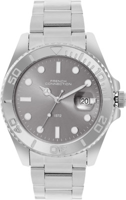 French Connection Apex Dated Sunray Dial Mineral Glass Analog Watch  - For Men