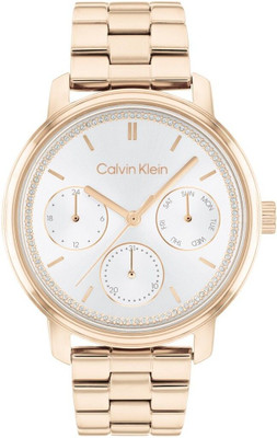 Calvin Klein Minimalistic Multi Minimalistic Multi Qtz Silver White Round Dial 's / Analog Watch  - For Women