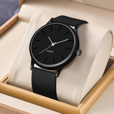 Timorix Modern Black Quartz Formal Attire Companion Series Minimalist Analog Watch  - For Men