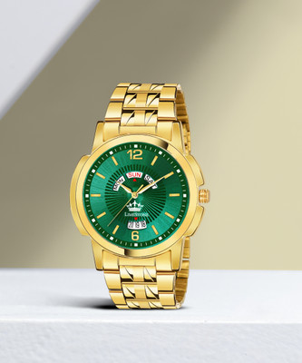 LIMESTONE Day & Date Original Gold Plated HMTS Quartz Analog Watch  - For Men