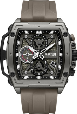 Kenneth Cole Reaction New Collection CHRONO 3 EYES DATE Brown Barrel Dial Analog Watch  - For Men