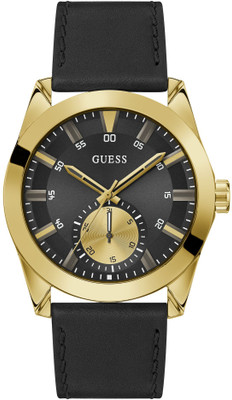 GUESS GW0793G2 Grayson Black Round Dial Analog Watch  - For Men